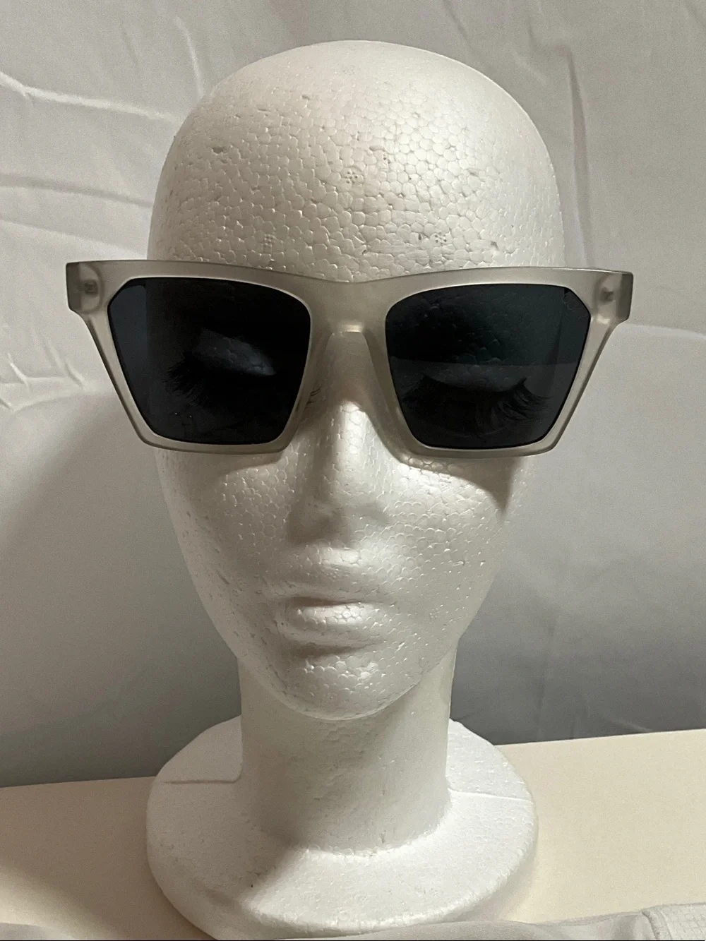 Quay Australia Alright Clear Frame Dark Gray Lens Sunglasses